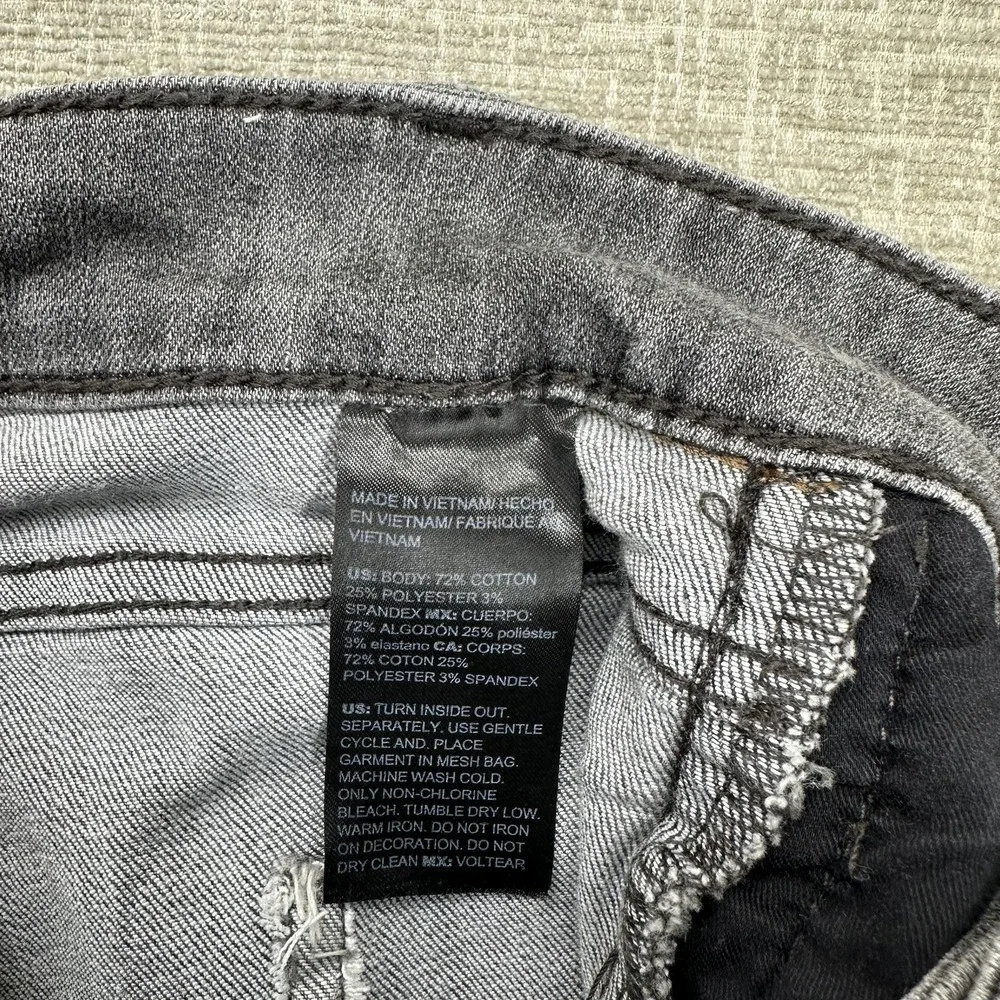 White House Black Market Jeans Womens 4 Gray‎ High Rise Straight Studded Trim